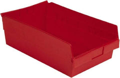 LEWISBins+ - 17-7/8" Deep, Red Hopper Shelf Bin - 6" High x 11-1/8" Wide x 17-7/8" Long - Caliber Tooling