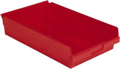 LEWISBins+ - 17-7/8" Deep, Red Hopper Shelf Bin - 4" High x 11-1/8" Wide x 17-7/8" Long - Caliber Tooling