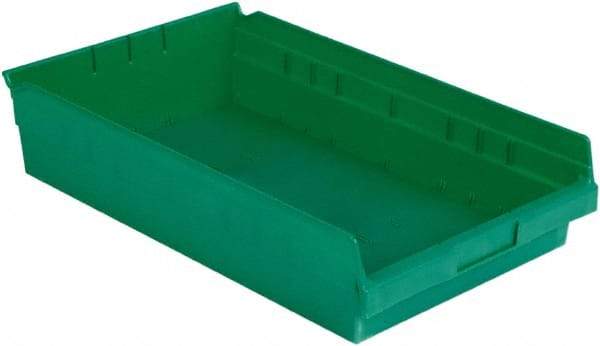 LEWISBins+ - 17-7/8" Deep, Green Hopper Shelf Bin - 4" High x 11-1/8" Wide x 17-7/8" Long - Caliber Tooling