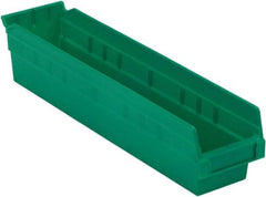 LEWISBins+ - 17-7/8" Deep, Green Hopper Shelf Bin - 4" High x 4-1/8" Wide x 17-7/8" Long - Caliber Tooling