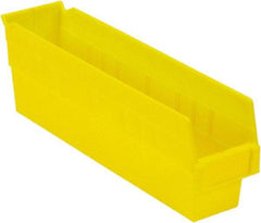 LEWISBins+ - 17-7/8" Deep, Yellow Hopper Shelf Bin - 6" High x 4-1/8" Wide x 17-7/8" Long - Caliber Tooling