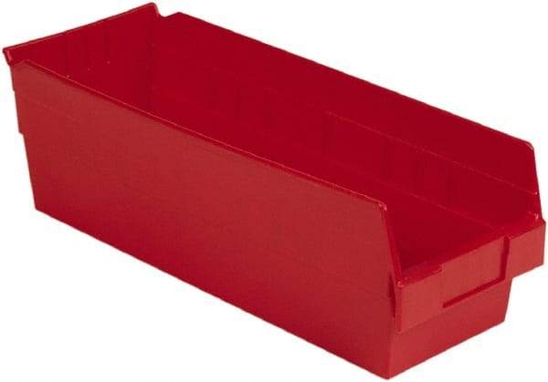 LEWISBins+ - 17-7/8" Deep, Red Hopper Shelf Bin - 6" High x 6-5/8" Wide x 17-7/8" Long - Caliber Tooling