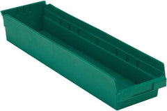 LEWISBins+ - 23-5/8" Deep, Green Hopper Shelf Bin - 4" High x 6-5/8" Wide x 23-5/8" Long - Caliber Tooling