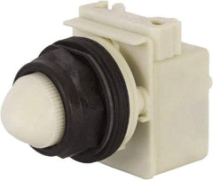 Schneider Electric - 110 VAC at 50/60 Hz via Transformer, 120 VAC at 50/60 Hz via Transformer White Lens Indicating Light - Round Lens, Screw Clamp Connector, Corrosion Resistant, Dust Resistant, Oil Resistant - Caliber Tooling