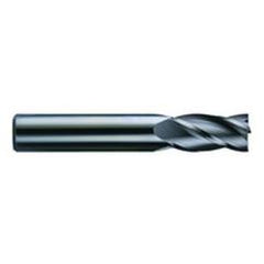 1/2 Dia. x 3 Overall Length 4-Flute Square End Solid Carbide SE End Mill-Round Shank-Center Cut-AlTiN - Caliber Tooling