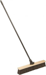 Ability One - 24" Medium Duty Polypropylene Push Broom - Wood Block, Bolt-On Handle Connection - Caliber Tooling