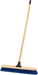 Harper Brush - 24" Medium Duty Polypropylene Push Broom - 2-7/8" Bristle Length, Wood Block, Bolt-On Handle Connection, Handle Included - Caliber Tooling