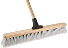 Harper Brush - 24" Fine Particle Synthetic Push Broom - 2-7/8" Bristle Length, Wood Block, Bolt-On Handle Connection, Handle Included - Caliber Tooling