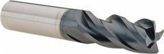 Iscar - 5/8", 4 Flute, Single End, Solid Carbide, 0.03" Corner Radius End Mill - 3-1/2" OAL, Right Hand Flute, 1-1/4" LOC, Right Hand Cut - Caliber Tooling