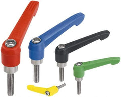 KIPP - M8, Fiberglass Reinforced Plastic Threaded Stud Adjustable Clamping Handle - 91.5mm OAL, 58mm High - Caliber Tooling