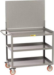 Little Giant - 1,200 Lb Capacity, 3 Shelf Mobile Workstation - 48" Wide x 24" Deep x 59-1/2" High, Steel, Gray - Caliber Tooling