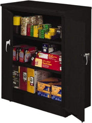 Tennsco - 3 Shelf Locking Storage Cabinet - Steel, 36" Wide x 18" Deep x 42" High, Black - Caliber Tooling