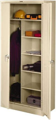 Tennsco - 6 Shelf Combination Storage Cabinet - Steel, 36" Wide x 18" Deep x 78" High, Sand - Caliber Tooling