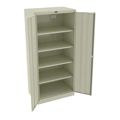 Tennsco - 5 Shelf Locking Storage Cabinet - Steel, 36" Wide x 24" Deep x 78" High, Champagne/Putty - Caliber Tooling