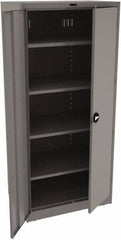 Tennsco - 5 Shelf Locking Storage Cabinet - Steel, 36" Wide x 24" Deep x 78" High, Medium Gray - Caliber Tooling