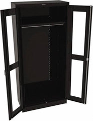 Tennsco - 6 Shelf Wardrobe Storage Cabinet - Steel, 36" Wide x 18" Deep x 78" High, Black - Caliber Tooling