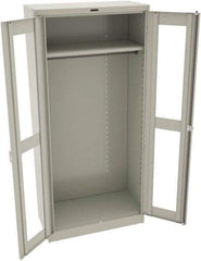 Tennsco - 1 Shelf Wardrobe Storage Cabinet - Steel, 36" Wide x 24" Deep x 78" High, Light Gray - Caliber Tooling