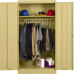 Tennsco - 2 Shelf Wardrobe Storage Cabinet - Steel, 36" Wide x 18" Deep x 72" High, Sand - Caliber Tooling