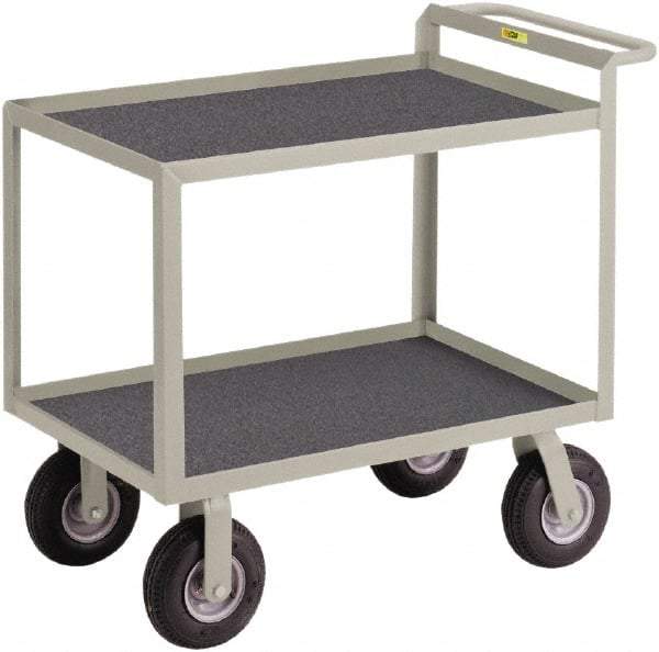 Little Giant - 1,200 Lb Capacity, 24" Wide x 36" Long x 38" High Instrument Cart - 2 Shelf, Steel, 4 Rigid/2 Swivel Casters - Caliber Tooling