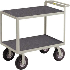 Little Giant - 1,200 Lb Capacity, 24" Wide x 36" Long x 38" High Instrument Cart - 2 Shelf, Steel, 2 Rigid/2 Swivel Casters - Caliber Tooling