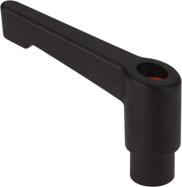 Morton Machine Works - M5, 12mm Hub Diam, Glass Fiber Reinforced Plastic Metric A-Tapped Adjustable Clamping Handle - 42mm OAL, 35mm High, 7.5mm Hole Depth - Caliber Tooling