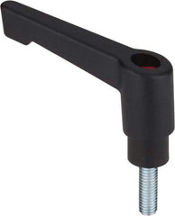 Morton Machine Works - 1/2-13, 0.79" Hub Diam, Glass Fiber Reinforced Plastic Stud Type Adjustable Clamping Handle - 1.97" Stud Length, 3.15" OAL, 4.45" High - Caliber Tooling