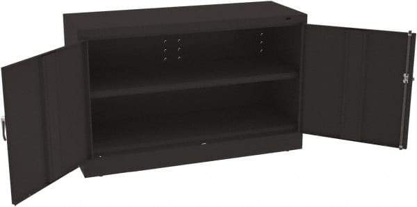 Tennsco - 5 Shelf Locking Storage Cabinet - Steel, 48" Wide x 18" Deep x 30" High, Black - Caliber Tooling