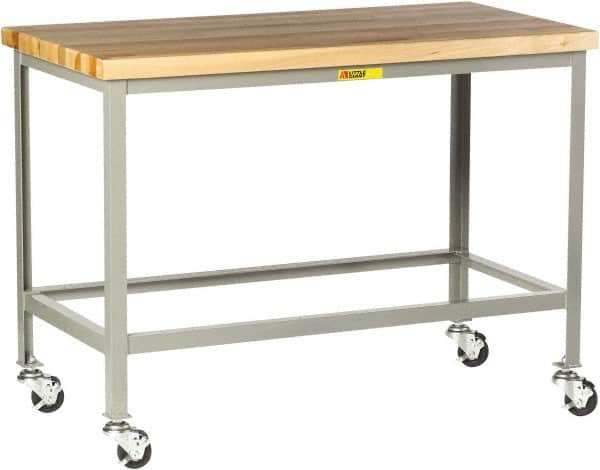 Little Giant - Mobile Table - Steel, Fixed Leg, Gray, 48" Long x 30" Deep x 35" High - Caliber Tooling