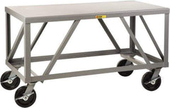 Little Giant - Mobile Table - Fixed Leg, Gray, 36" Deep - Caliber Tooling