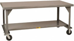 Little Giant - Mobile Work Bench - Steel, Gray, 48" Long x 30" Deep x 36" High - Caliber Tooling