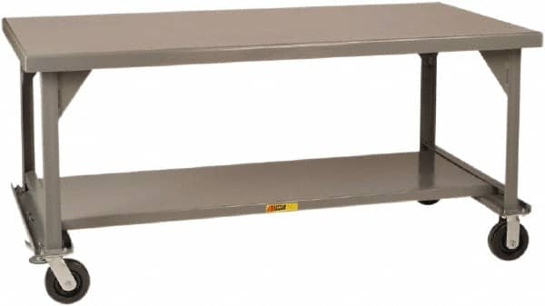 Little Giant - Mobile Work Bench - Steel, Gray, 60" Long x 30" Deep x 36" High - Caliber Tooling