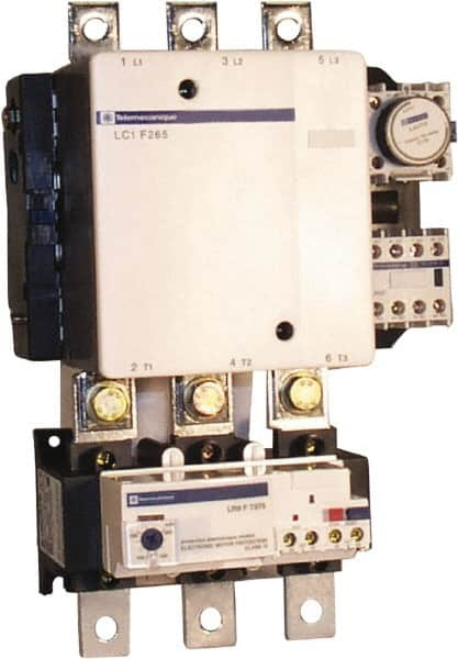 Schneider Electric - 3 Pole, 120 Coil VAC, 265 Amp at 440 VAC, Nonreversible IEC Contactor - Bureau Veritas, CCC, CSA, DNV, EN/IEC 60947-1, EN/IEC 60947-4-1, GL, JEM 1038, LROS, RINA, RMRoS, RoHS Compliant, UL Listed - Caliber Tooling