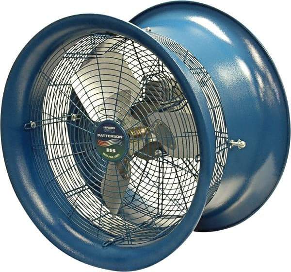 Patterson Fan - 18" Blade, 1/2 hp, 3,800 CFM, Industrial Circulation Fan - Suspension, 208-230/460 Volts, 1 Speed - Caliber Tooling