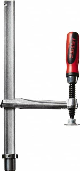 Bessey - 1100 Lb Holding Capacity, 12" Max Opening Capacity, 1100 Lb Clamping Pressure, Manual Hold Down Clamp - 6-7/8" Arm Length, 7" Clamp Length, 1-37/64" Clamp Width, 15-3/4" Clamp Height, 28mm Stud Mount, Steel - Caliber Tooling