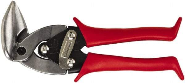 Midwest Snips - 1-1/4" Length of Cut, Left Pattern Upright Aviation Snip - 8" OAL, 24 AWG Steel Capacity - Caliber Tooling