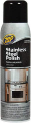 ZEP Commercial - 14 fl oz Liquid Stainless Steel Cleaner & Polish - Citrus Scented, Aerosol Container - Caliber Tooling