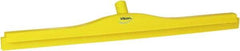 Vikan - 27.6" Polypropylene Blade Floor Squeegee Frame - Threaded End, Double Edge, Yellow, Polypropylene Holder - Caliber Tooling