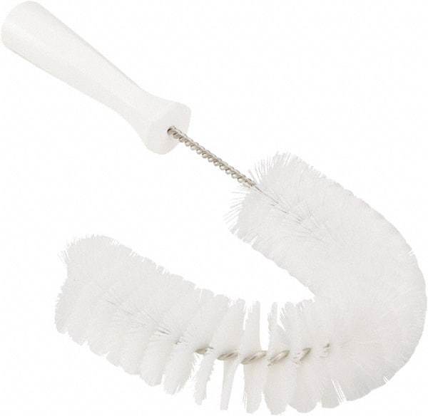 Vikan - 2-1/4" Diam Polyester Hook Brush - 15-1/2" OAL, 6-1/2" Head Length, Polypropylene Handle - Caliber Tooling