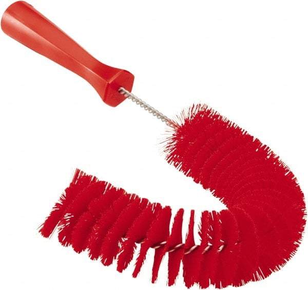 Vikan - 2-1/4" Diam Polyester Hook Brush - 15-1/2" OAL, 6-1/2" Head Length, Polypropylene Handle - Caliber Tooling