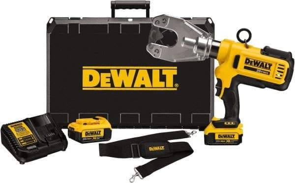 DeWALT - 6 Ton Electric Crimper - Includes DCE350, (2) DCB204, DCE115, Shoulder Strap, Kit Box - Caliber Tooling