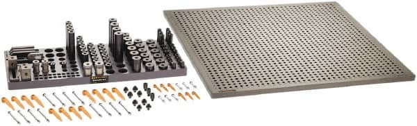 Renishaw - M8, CMM Clamping Kit - Use with CMM Fixtures, Includes 110Pc. Component Set, 600x600mm Plate - Caliber Tooling