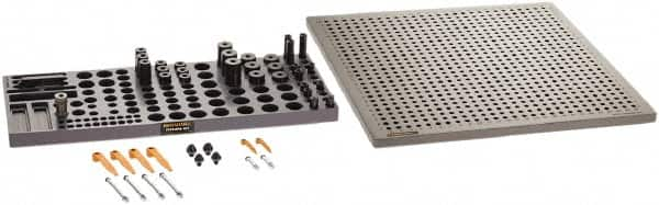 Renishaw - M8, CMM Clamping Kit - Use with CMM Fixtures, Includes 43Pc. Component Set, 450x450mm Plate - Caliber Tooling