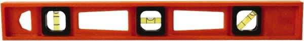 Johnson Level & Tool - 18" Long 3 Vial I-Beam Level - Structo-Cast, Orange - Caliber Tooling