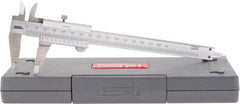 SPI - 0 to 150mm Stainless Steel Vernier Caliper - 0.02mm Graduation, 1.57" Jaw Depth, 0.02" Accuracy, Includes NIST Traceability Certificate - Caliber Tooling