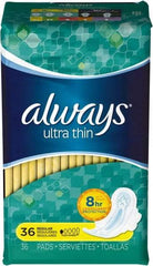 Always - Folded Sanitary Napkins - Regular Absorbency, Up to 8 Hours LeakGuard Protection - Caliber Tooling