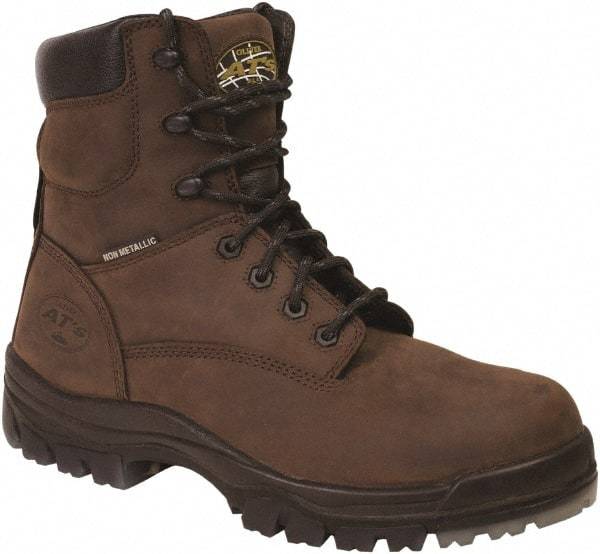 OLIVER - Men's Size 13 Wide Width Composite Work Boot - Brown, Leather Upper, Rubber Outsole, 6" High, Lace-Up - Caliber Tooling