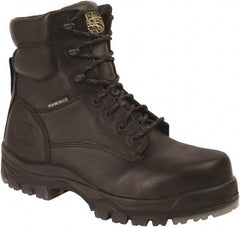 OLIVER - Men's Size 14 Wide Width Composite Work Boot - Black, Leather Upper, Rubber Outsole, 6" High, Lace-Up - Caliber Tooling