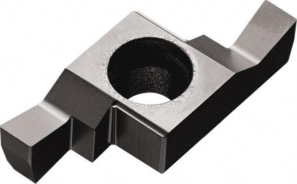 Kyocera - 150GE E Grade PR1025, 1.5mm Cutting Width Carbide Grooving Insert - 3mm Max Depth of Cut, Right Hand, 0.1mm Corner Radius, TiCN Finish - Caliber Tooling