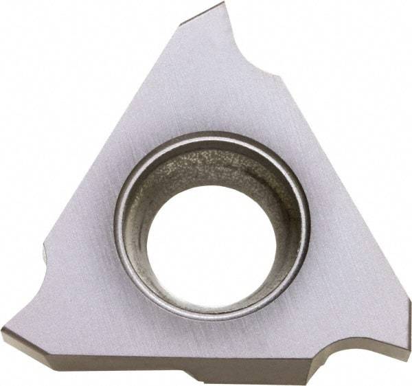 Kyocera - 43GBA Grade TC40, 1.85mm Cutting Width Cermet Grooving Insert - 3.5mm Max Depth of Cut, Left Hand, 0.2mm Corner Radius, TiC/TiN Finish - Caliber Tooling