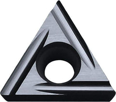 Kyocera - TCGT22013 U Grade PR1225 Carbide Turning Insert - Megacoat Finish, 60° Triangle, 1/4" Inscr Circle, 1/8" Thick, 0.0508mm Corner Radius - Caliber Tooling